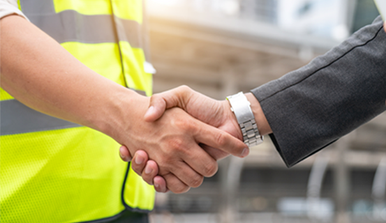 Two men shaking hands